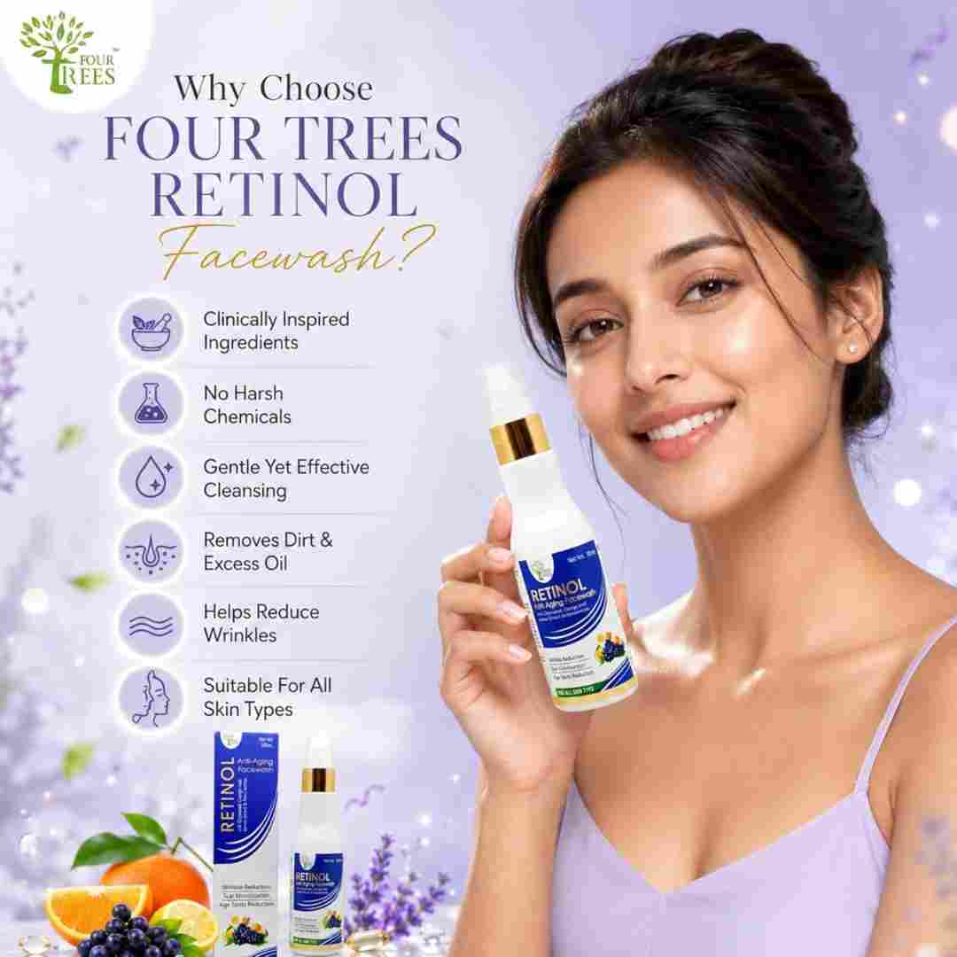 four trees retinol face wash
