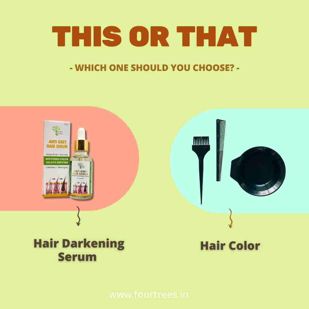 hair darkening serum vs hair color