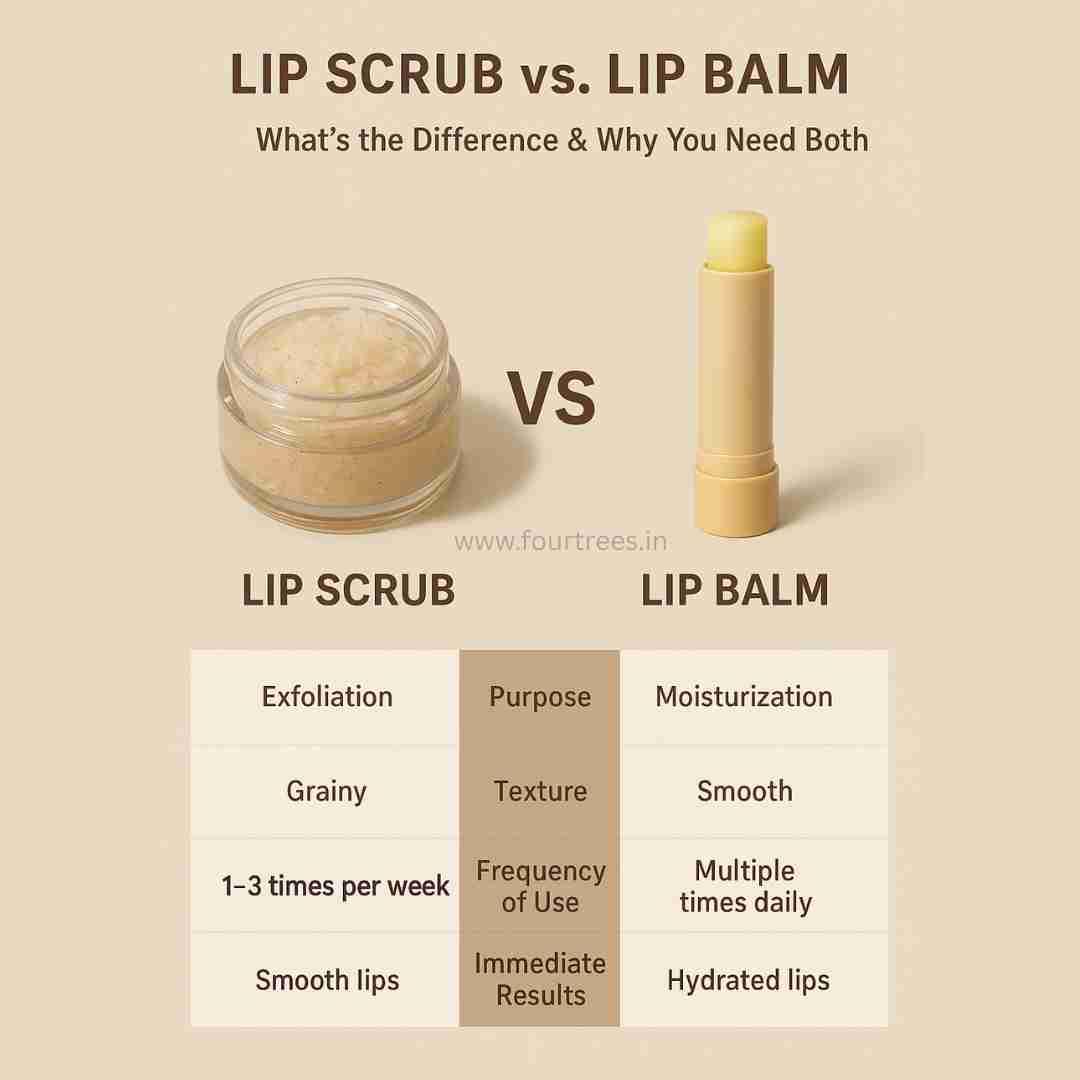 difference between lip balm and lip scrub