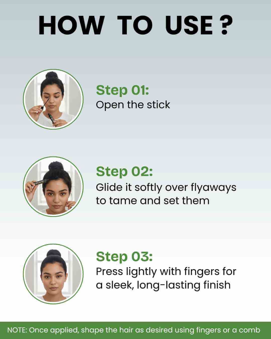 how to use hair finishing stick